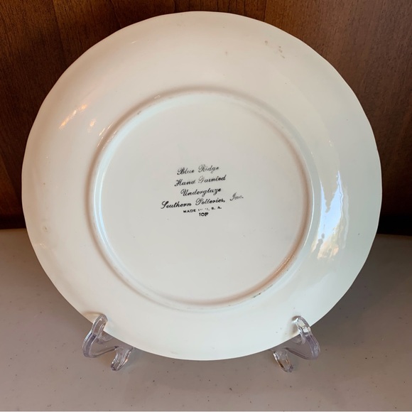 VTG Blue Ridge Luncheon Plate 8.5”Southern Potteries Hand Painted Floral - Picture 2 of 3